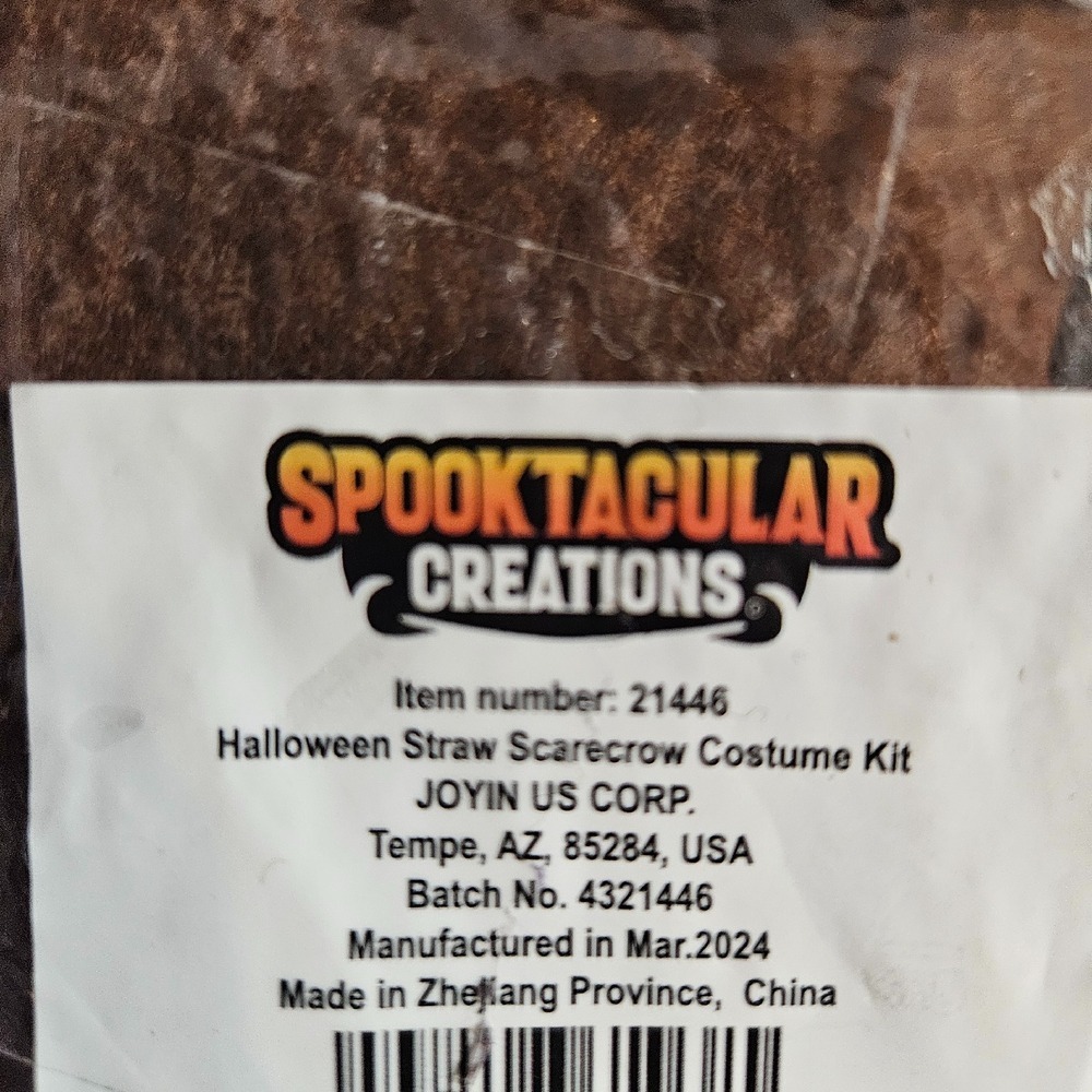 Spooktacular Creations Halloween‎ Straw Scarecrow Costume Kit - New